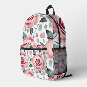 Abstracte Rozen In Pastelkleuren Bedrukte Rugzak