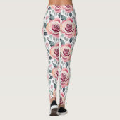 Abstracte Rozen In Pasteltinten Leggings (Achterkant)