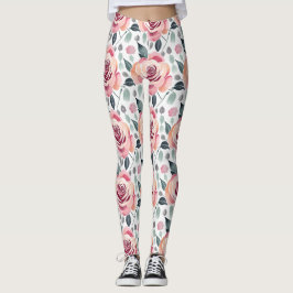 Abstracte Rozen In Pasteltinten Leggings