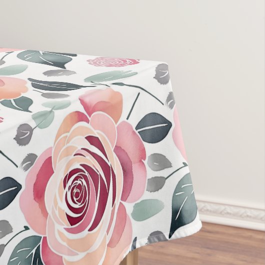 Abstracte Rozen In Pasteltinten Tafelkleed (Voorbeeld)