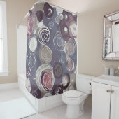 Abstracte rozen met gemoute tonen douchegordijn (In situ)