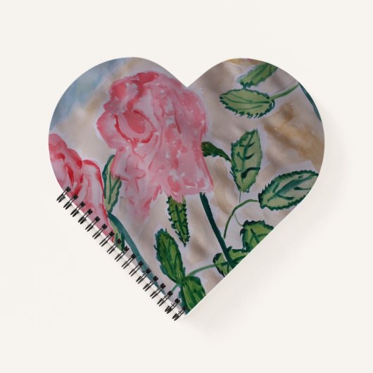Abstracte Rozen Notitieboek hart (Voorkant)