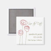 Abstracte Rozen - Personaliseer het! Magneet (Voorkant / Achterkant)