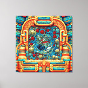 Abstracte Rozen Priesteres Witchy Kleurrijke AI Ar Canvas Afdruk