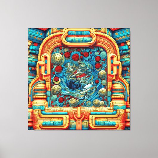 Abstracte Rozen Priesteres Witchy Kleurrijke AI Ar Canvas Afdruk (Voorkant)