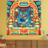 Abstracte Rozen Priesteres Witchy Kleurrijke AI Ar Canvas Afdruk (Insitu (Woonkamer))
