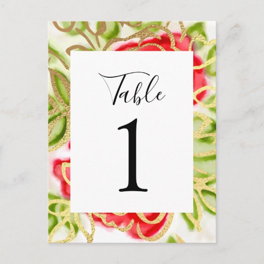 Abstracte Rozen Rood Briefkaart (Voorkant)