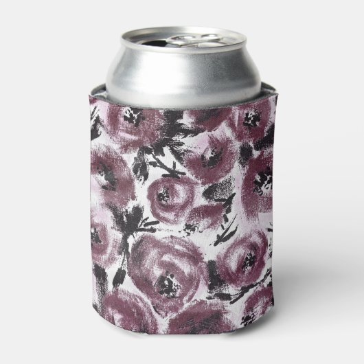 Abstracte rozen stof, diverse texturen. blikjeskoeler (Blikje Voorkant)