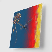Abstracte Rozen Wandklok (Hoek)