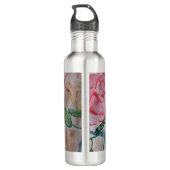 Abstracte Rozen Waterflesje Waterfles (Achterkant)