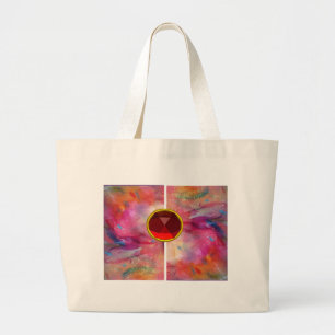 ABSTRACTE RUBY GROTE TOTE BAG