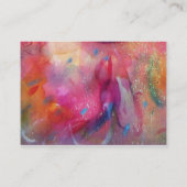 ABSTRACTE RUBY, helder rood blauw roze Visitekaartje (Achterkant)