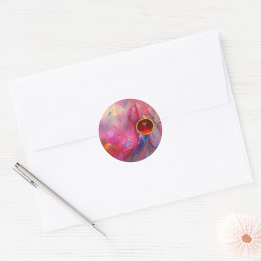 ABSTRACTE RUBY RONDE STICKER (Envelop)