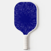 Abstracte ruimte blauw en witte ballast pickleball paddle (Voorkant)