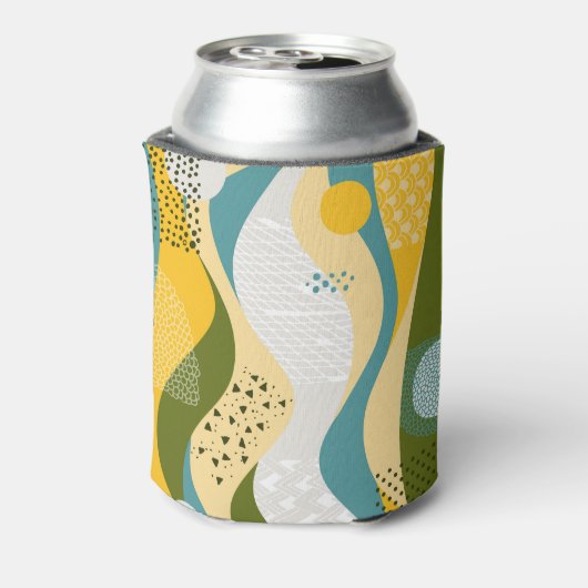 Abstracte ruimte: Gladde lijn Ornamenten. Blikjeskoeler (Blikje Achterkant)