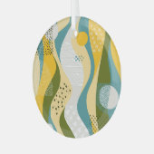 Abstracte ruimte: Gladde lijn Ornamenten. Glas Ornament (Voorkant links)