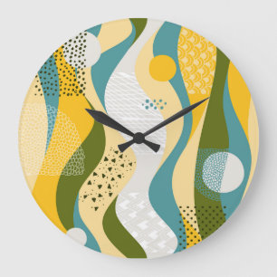 Abstracte ruimte: Gladde lijn Ornamenten. Grote Klok