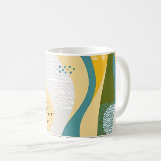 Abstracte ruimte: Gladde lijn Ornamenten. Koffiemok (Voorkant rechts)