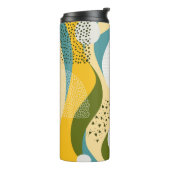 Abstracte ruimte: Gladde lijn Ornamenten. Thermosbeker (Gedraaid links)