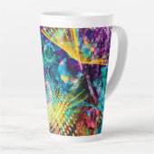 Abstracte ruimte lichtshow latte mok (Rechterhoek)