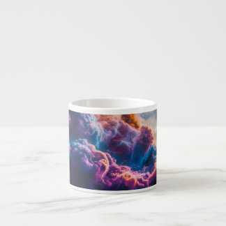 Abstracte ruimte nevel kunst - Kleurrijke kosmisch Espresso Kop