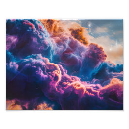 Abstracte ruimte nevel kunst - Kleurrijke kosmisch Foto Afdruk