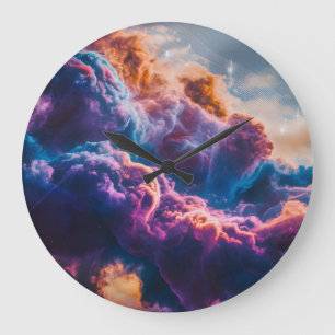 Abstracte ruimte nevel kunst - Kleurrijke kosmisch Grote Klok