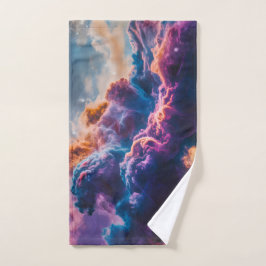 Abstracte ruimte nevel kunst - Kleurrijke kosmisch Handdoek