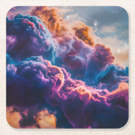 Abstracte ruimte nevel kunst - Kleurrijke kosmisch Kartonnen Onderzetters