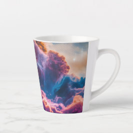 Abstracte ruimte nevel kunst - Kleurrijke kosmisch Latte Mok