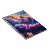 Abstracte ruimte nevel kunst - Kleurrijke kosmisch Notitieboek (Rechterzijde)