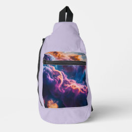 Abstracte ruimte nevel kunst - Kleurrijke kosmisch Sling Bag