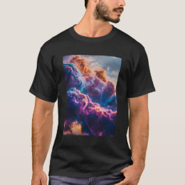 Abstracte ruimte nevel kunst - Kleurrijke kosmisch T-shirt