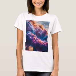 Abstracte ruimte nevel kunst - Kleurrijke kosmisch T-shirt