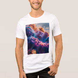Abstracte ruimte nevel kunst - Kleurrijke kosmisch Tri-Blend Shirt