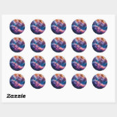 Abstracte ruimte nevel kunst - Kleurrijke sticker (Vel)