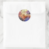 Abstracte ruimte ronde sticker (Tas)