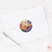 Abstracte ruimte ronde sticker (Envelop)