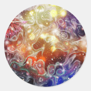 Abstracte ruimte ronde sticker