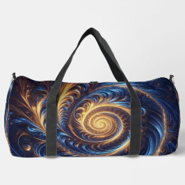 Abstracte ruimte Royal Blue en Gold Swirls Plunjezak