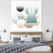 Abstracte ruimtekunst futuristisch planetensysteem canvas afdruk (Insitu (Slaapkamer))