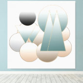 Abstracte ruimtekunst futuristisch planetensysteem canvas afdruk (Insitu (Houten vloer))