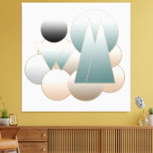 Abstracte ruimtekunst futuristisch planetensysteem canvas afdruk (Insitu (Woonkamer))