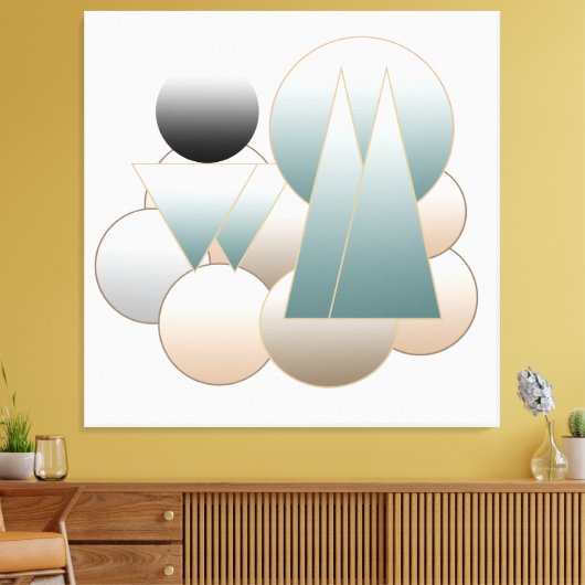 Abstracte ruimtekunst futuristisch planetensysteem canvas afdruk (Insitu (Woonkamer))