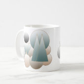 Abstracte ruimtekunst futuristisch planetensysteem koffiemok (Voorkant links)