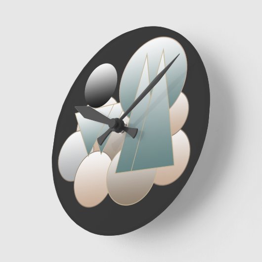 Abstracte ruimtekunst futuristisch planetensysteem ronde klok (Hoek)