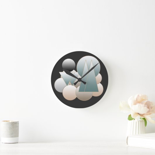 Abstracte ruimtekunst futuristisch planetensysteem ronde klok (Huis)