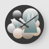 Abstracte ruimtekunst futuristisch planetensysteem ronde klok (Voorkant)