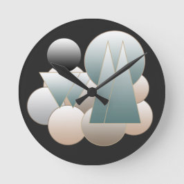 Abstracte ruimtekunst futuristisch planetensysteem ronde klok