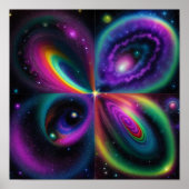 Abstracte ruimtekunst poster (Voorkant)